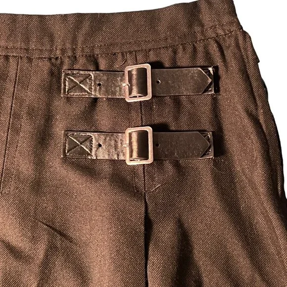 Vintage 00s Hot Topic Pleated Mini Skirt XS Black Buckles Goth Witchcore 24 x 16 - Picture 2 of 6